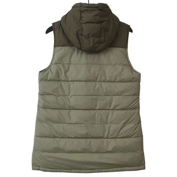 New! Prana Ice Thistle Reversible Duck Down Feather Puffer Hooded Winter Vest - Picture 4 of 14